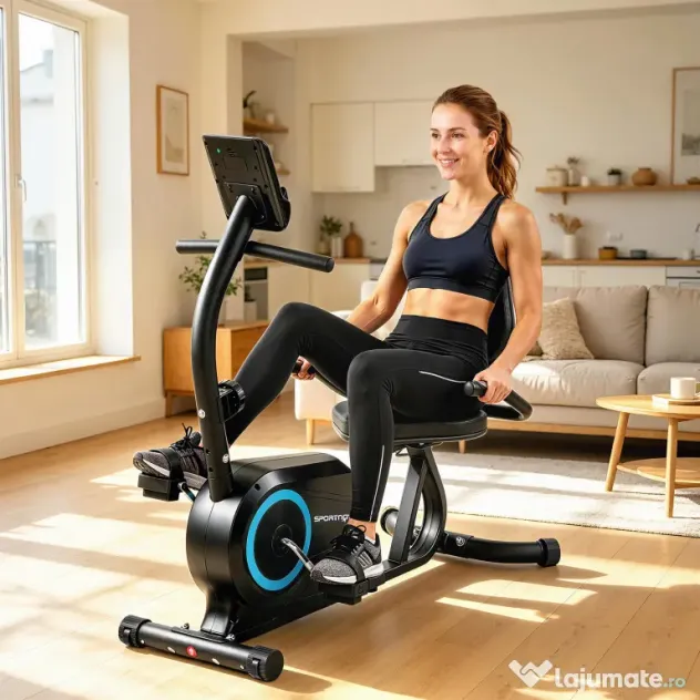 SPORTNOW bicicletă orizontală recumbentă pentru uz casnic
