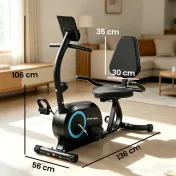 SPORTNOW bicicletă orizontală recumbentă pentru uz casnic
