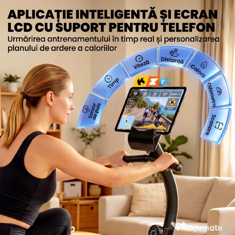 SPORTNOW bicicletă orizontală recumbentă pentru uz casnic
