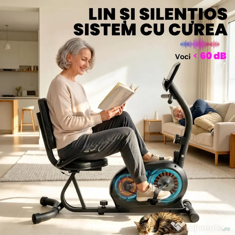 SPORTNOW bicicletă orizontală recumbentă pentru uz casnic