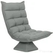 HOMCOM Scaun de podea, stil contemporan, Oțel, Material textil cu efect de catifea, 62 x 70 x 95 cm, Gri 
