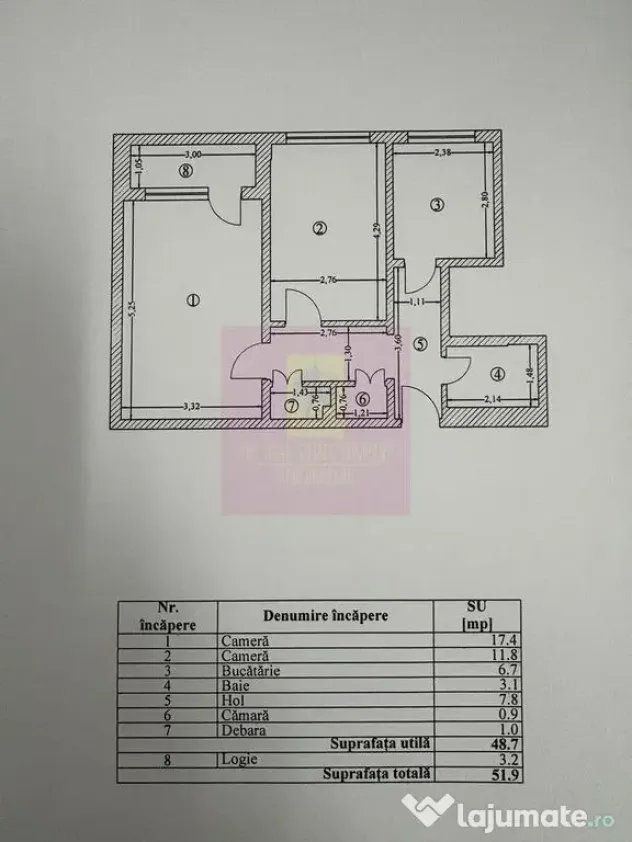 Apartament 2 camere langa complexul comercial Auchan Titan