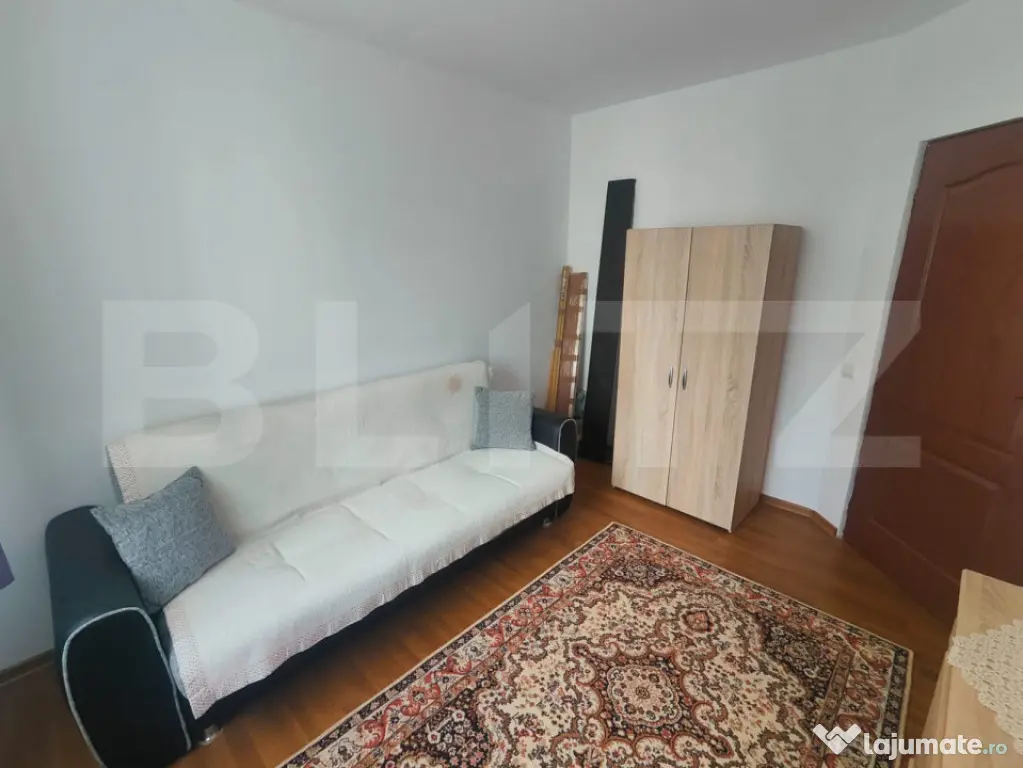 Apartament cu doua camere, mobilat, etaj 2, strada Florilor