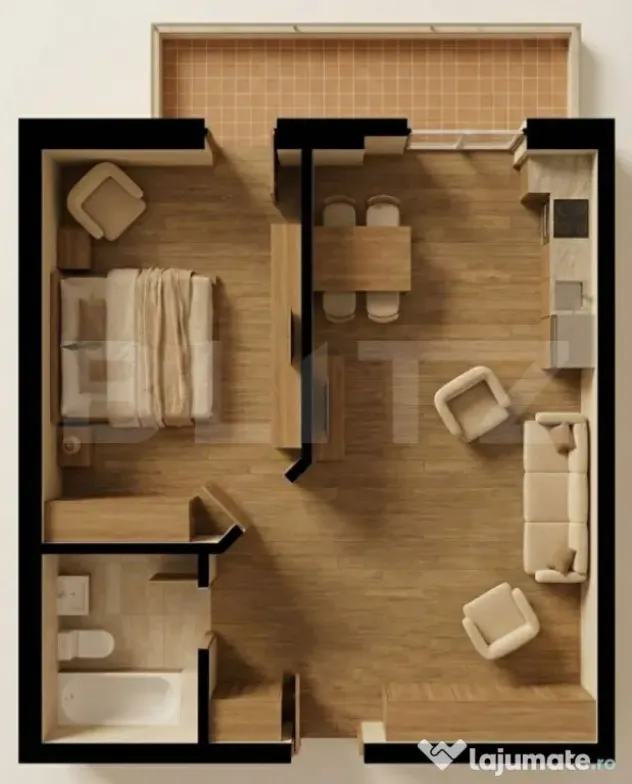 Ap. 2 Camere 47.6 mp | Rate pe 5 Ani | Finisaje la Alegere |