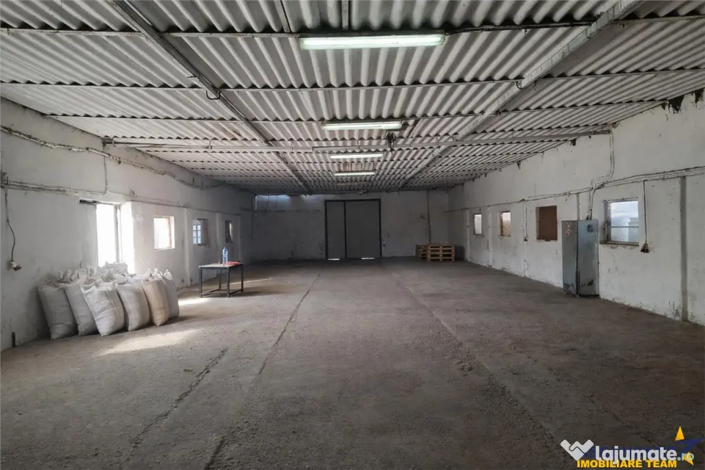 Hala industriala versatila,spatii cazare, platforma betonata