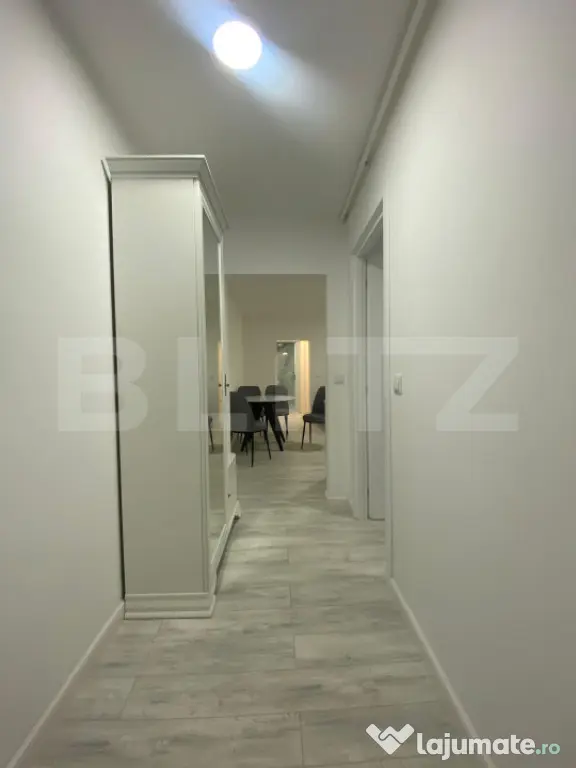 Apartament de inchiriat, cu 3 camere, 50 mp, gradina, modern