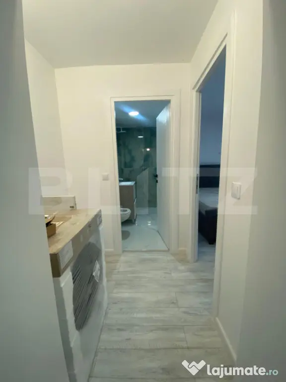Apartament de inchiriat, cu 3 camere, 50 mp, gradina, modern