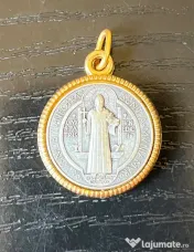 Medalion Sfântul Benedict (Medalia Jubiliară) Bicolor 2.5 cm 