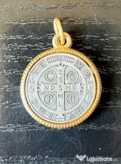 Medalion Sfântul Benedict (Medalia Jubiliară) Bicolor 2.5 cm 