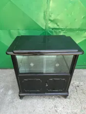 Comoda Vintage cu Vitrina si blat rotativ Stil Rococo; Mic Dulap