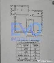 Apartament 3 camere, 70mp, 2 balcoane, lo de parcare, AC, V