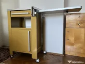 Noptiera pat spital cu sertar si măsuță pliabila rabatabila