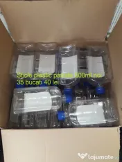 Sticle plastic patrate 500ml noi 35 buc 40 lei 