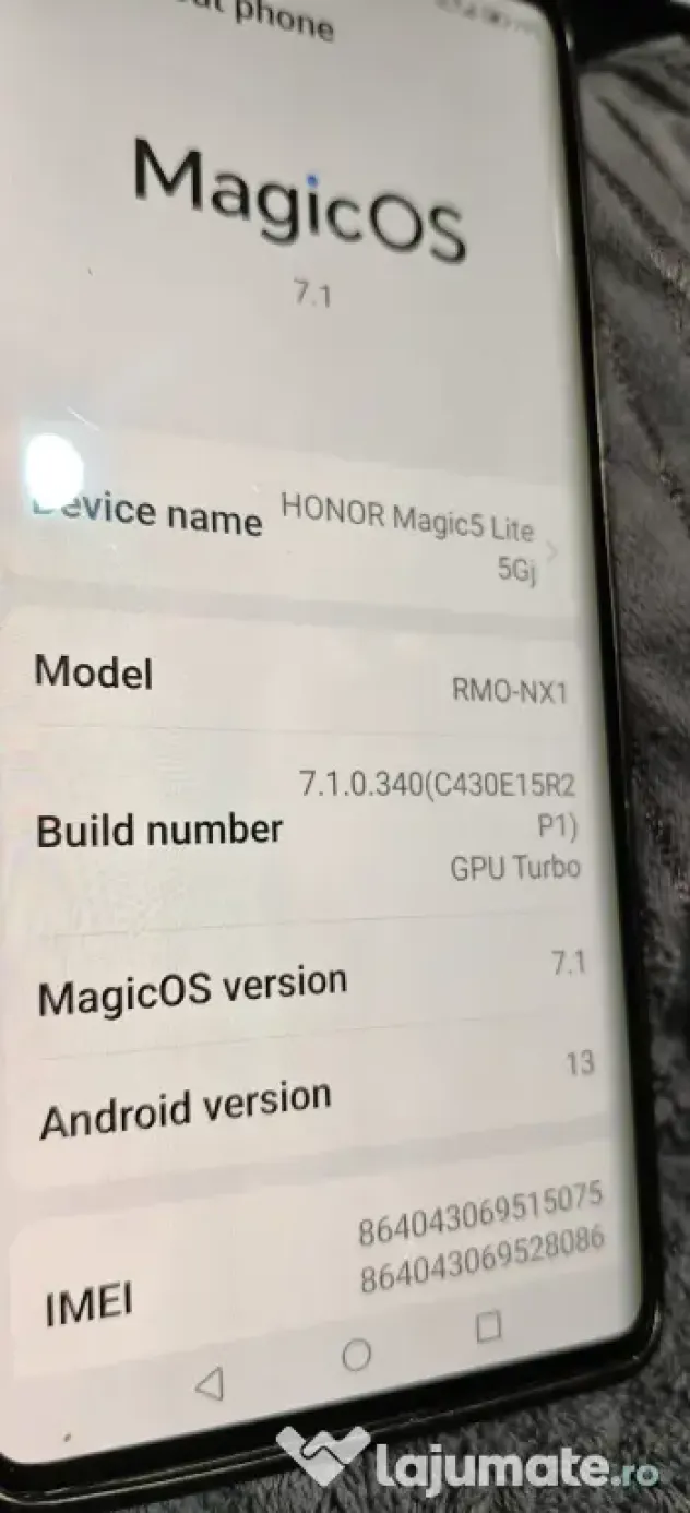 Honor Magic 5 lite 5Gj