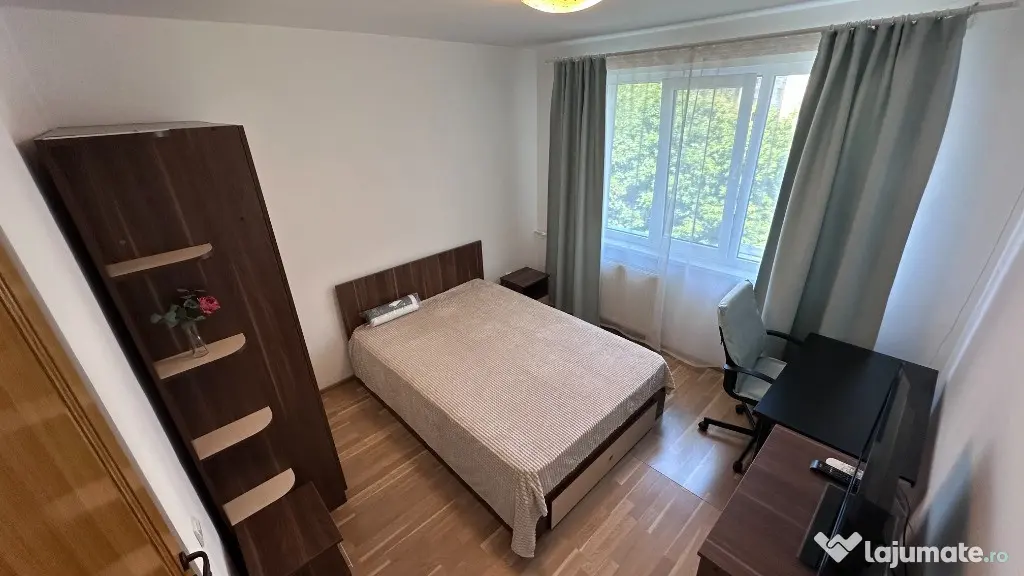 Închiriez ap 3 cam, 70 mp, 2 balcoane, dus walk-in, etaj 3, Dristor 2