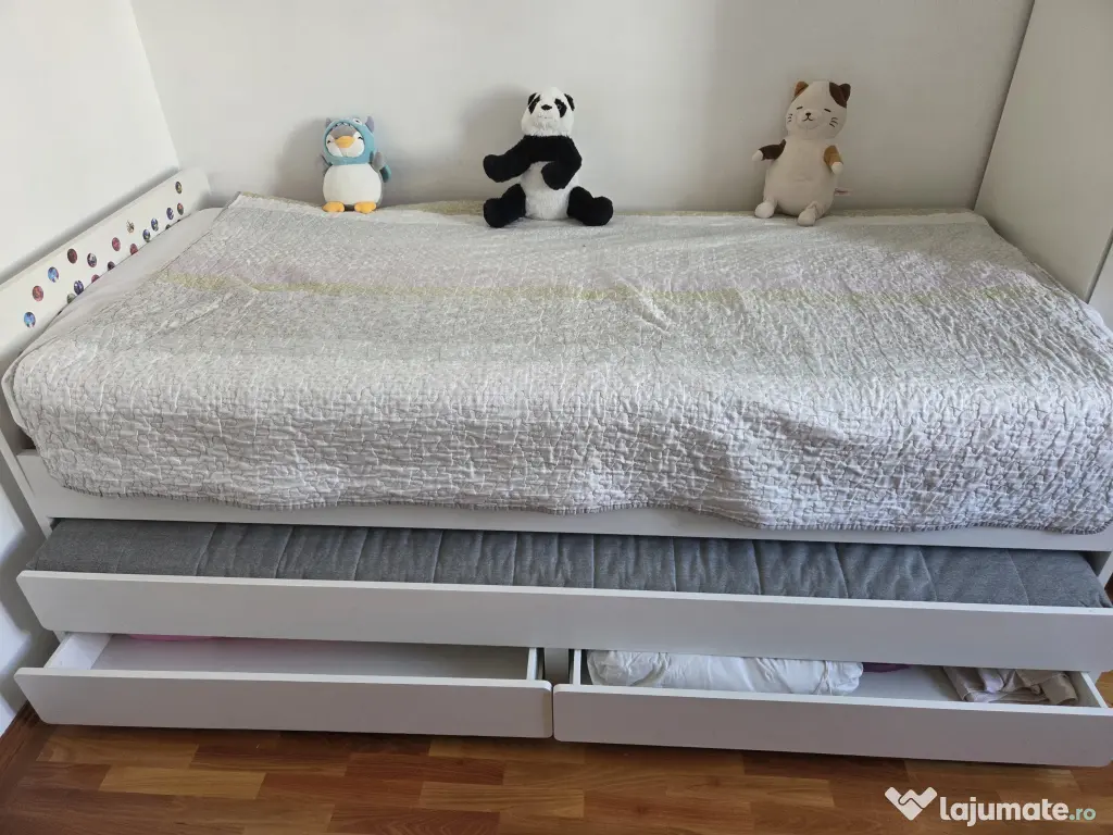 Pat copii IKEA SLÄKT+3 saltele!