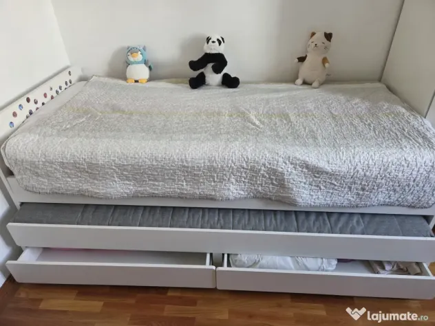 Pat copii IKEA SLÄKT+3 saltele!
