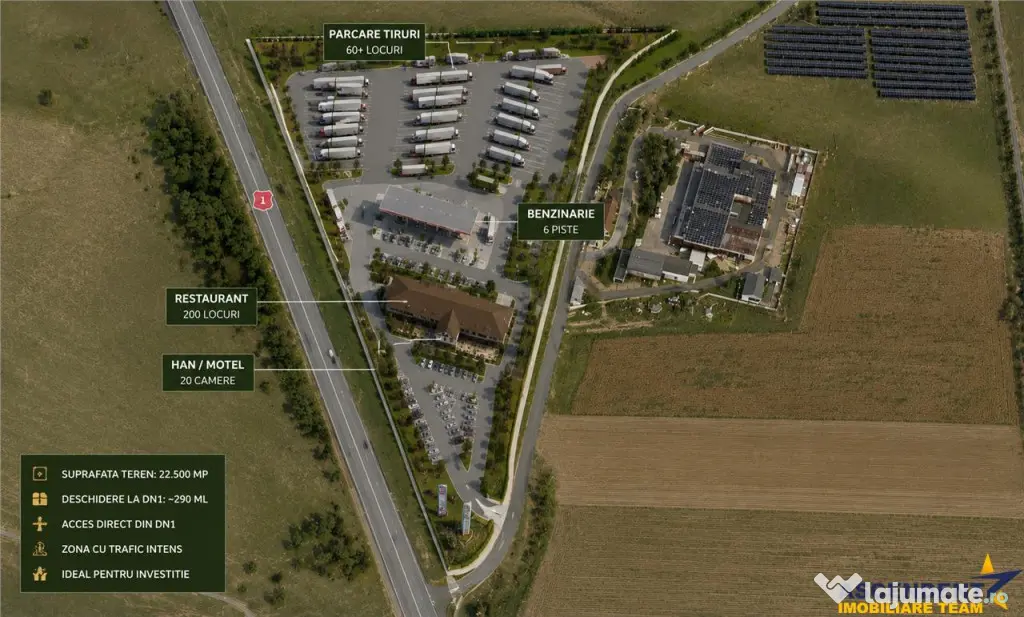 22.500mp oportunitate investitie, teren cu vizibilitate la D