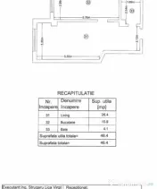 Apartament 2 camere, 46mp, zona ultracentrala 