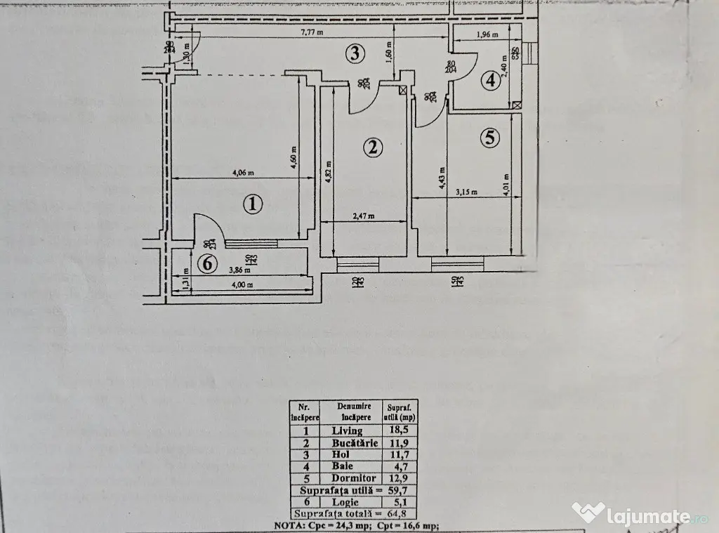 Apartament elegant 2 camere, etaj 3, cu boxa, loc parcare, Cartier Tei