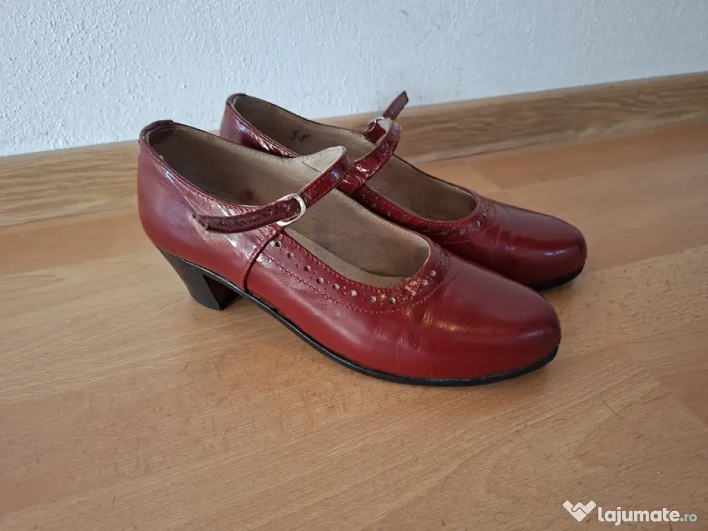 Pantofi hand-made pentru dans popular – piele naturală – mărimea 38