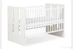 Pătuț din lemn Paula alb+saltea confort 12cm