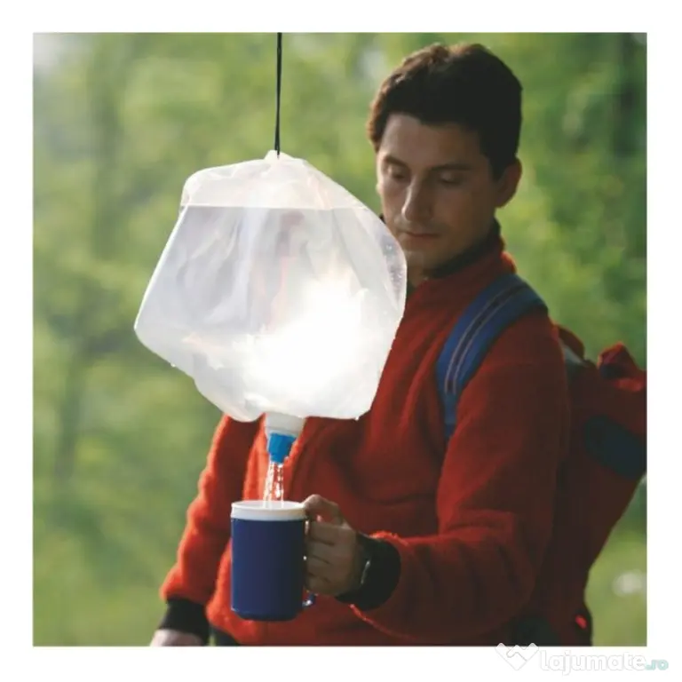 Ghirba bidon apa potabila camping pliabil 15L plastic transparent Continental