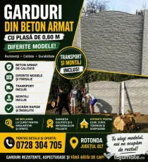 Vand gard diverse modele beton armat