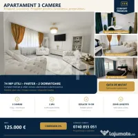 Apartament deosebit, 3 camere, 74 mp, complet mobilat și ut
