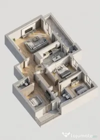 Apartament spațios cu 4 camere, 105,28 mp utili – Ultrace 