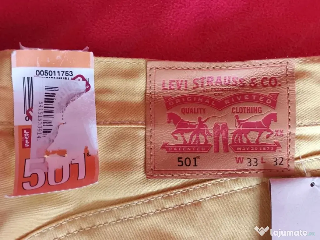 Blugi Levi s 501 W34 L34 cu eticheta