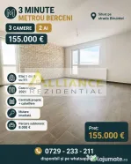 3 MINUTE METROU BERCENI - 3 CAMERE 2 AI - 155.000eur