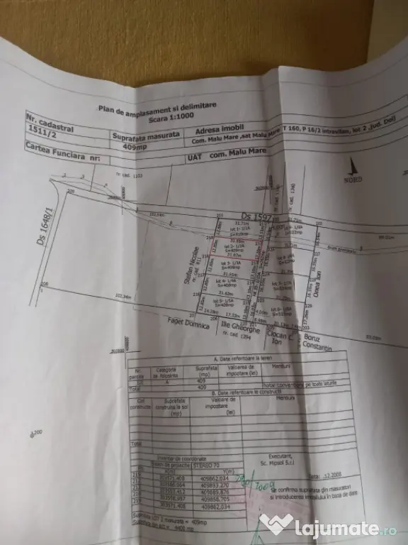 Teren intravilan de vazanre, 409 mp, zona Malu Mare - Malu Mare (Dolj)