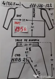 Costum popular pentru copii 6-7-8 ani, 195 lei 
