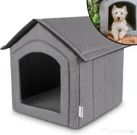 Casuta pentru caini, Petsona, XL, gri