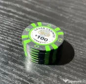 Lot Jetoane Vintage Cazinou 100$ Cesar Casinos Junket Anii 90 Piese Colecție 