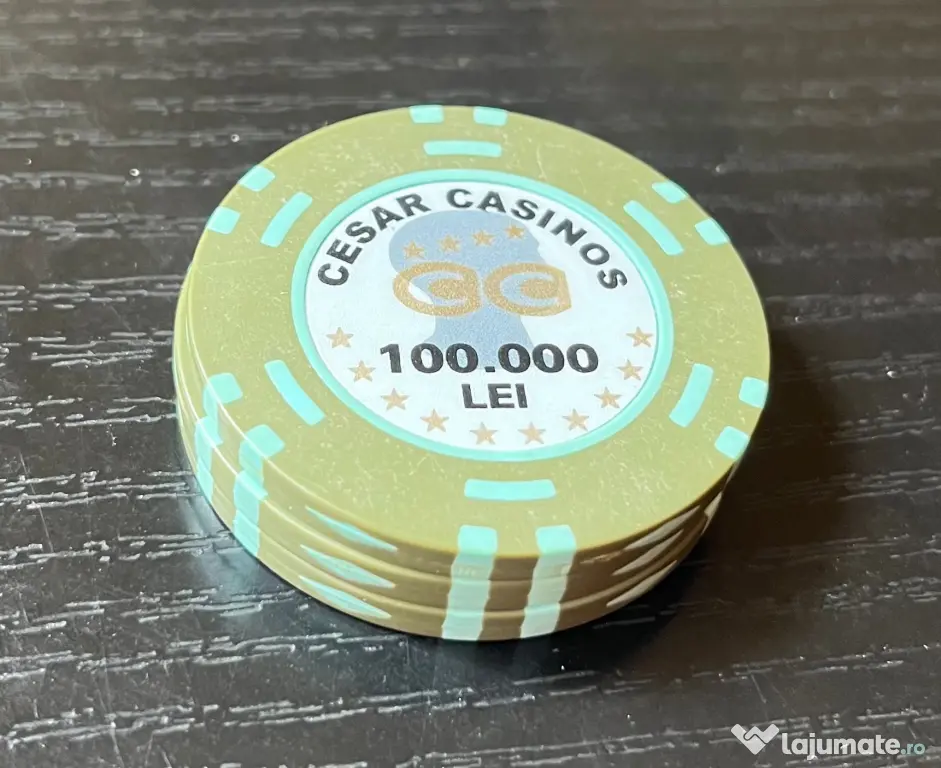 Set 3 Jetoane Casino Vintage Cesar Casinos București Anii 90 Piese de Colecție