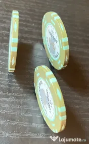 Set 3 Jetoane Casino Vintage Cesar Casinos București Anii 90 Piese de Colecție