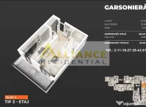 Pasarele Popesti Garsoniera 45 mp