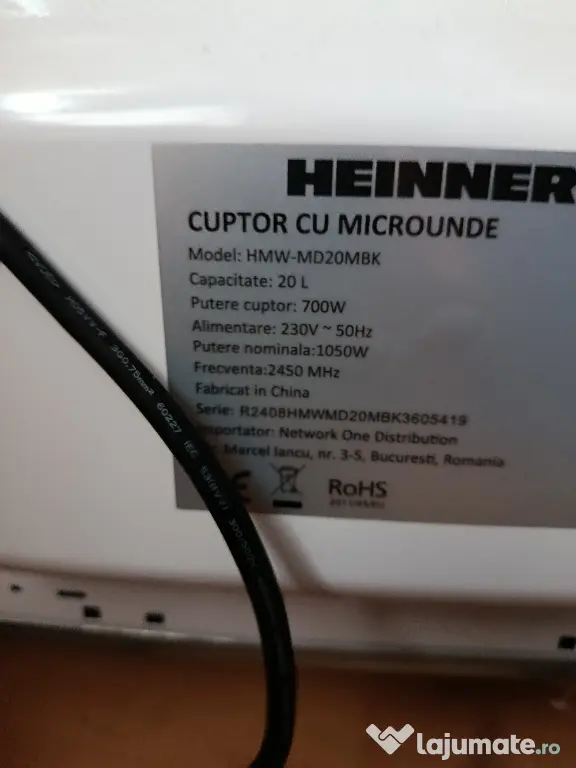 Vând cuptor cu microunde heinner ca nou