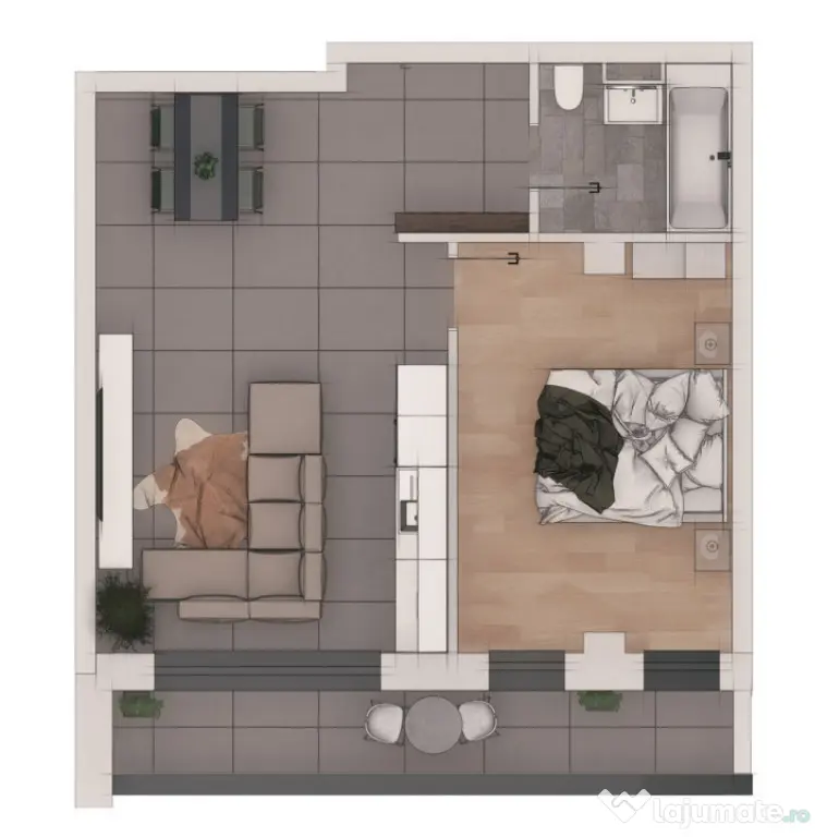 Apartament 2 camere 50,88mp, ansamblu NZEB,zona Terra - Floresti (Cluj)