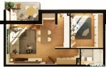 Apartament 2 CAM, SU 53.11MP, 1 BALCON, zona INTRE LACURI