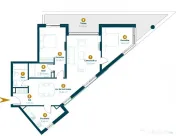 Apartament 3 camere 88,2 mp, terasa 30,3, ansamblu Intre Lac