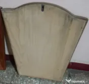 Set 2 buc. panou decorativ vintage lemn masiv tapiterie velur 