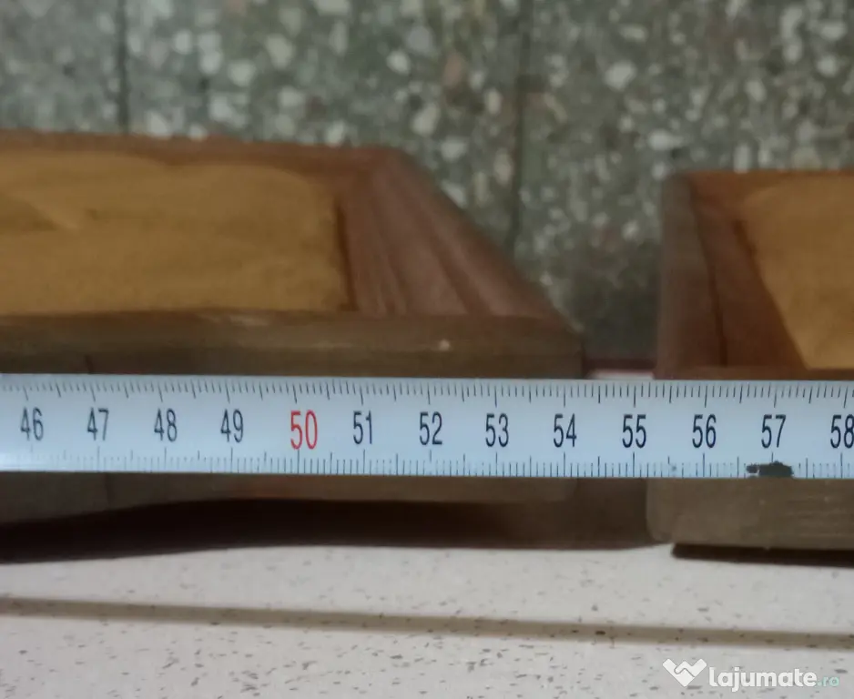 Set 2 buc. panou decorativ vintage lemn masiv tapiterie velur