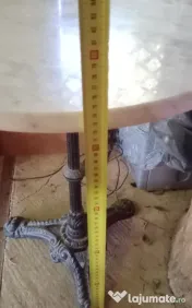 Masuta bistro stil parizian marmura fonta 70 cm. inaltime 