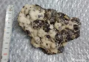 Sfarelit sau blenda de zinc cu calcit sau cuart 10 cm.