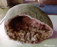 Geoda de cuart cu cristale roz-portocalii hematit 25 cm. 