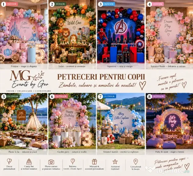 Decor Evenimente Personalizat – Nunti, Botezuri, Aniversari, Gender Reveal