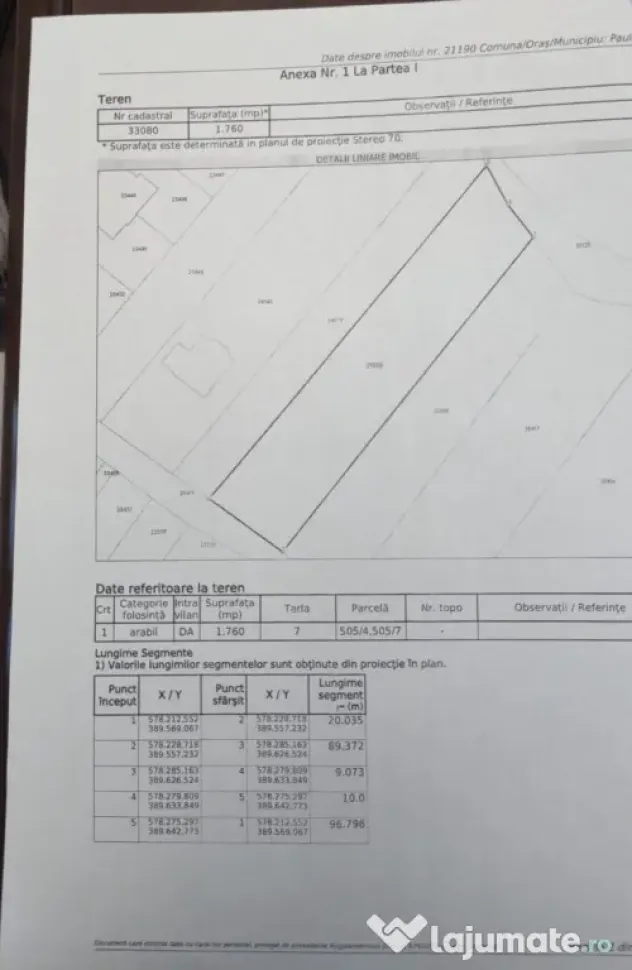 Teren 1760mp Cocosesti Paulesti
